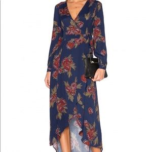 ASTR Navy Floral Maxi Dress